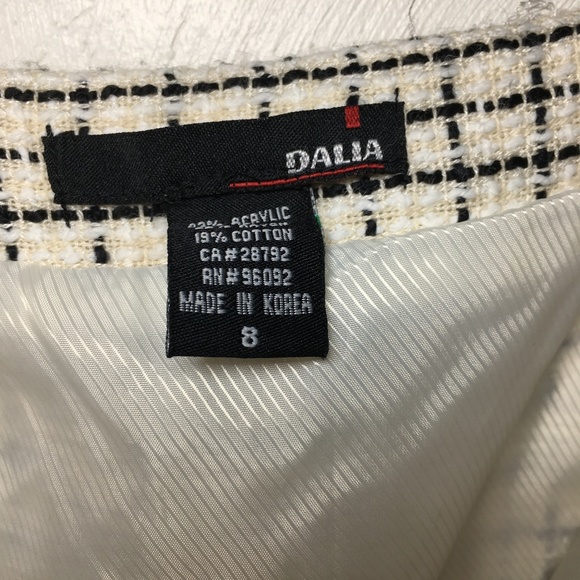 Cute White Black Cream Dalia Skirt sz 8 - Picture 2 of 6